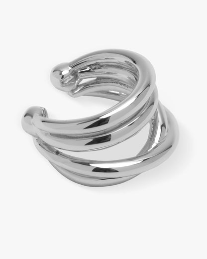 "She's So Smooth" Ear Cuff - Silver