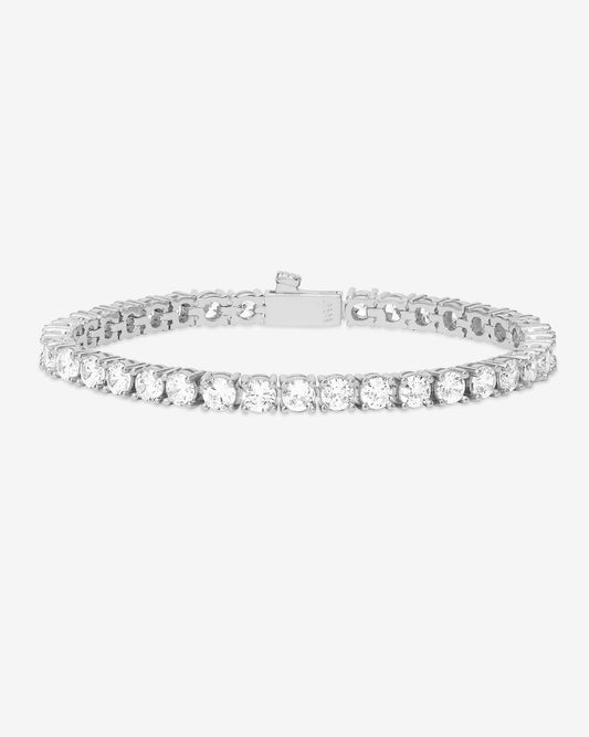 Grand Heiress Tennis Bracelet 4mm - Silver|White Diamondettes