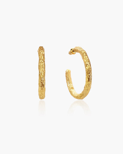 Jenny Medium Hoop Earrings in Silver