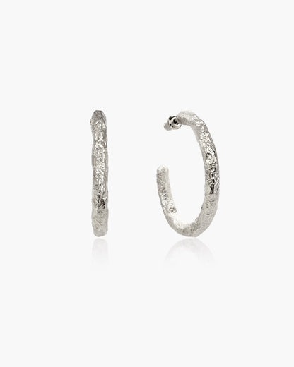 Jenny Medium Hoop Earrings in Silver