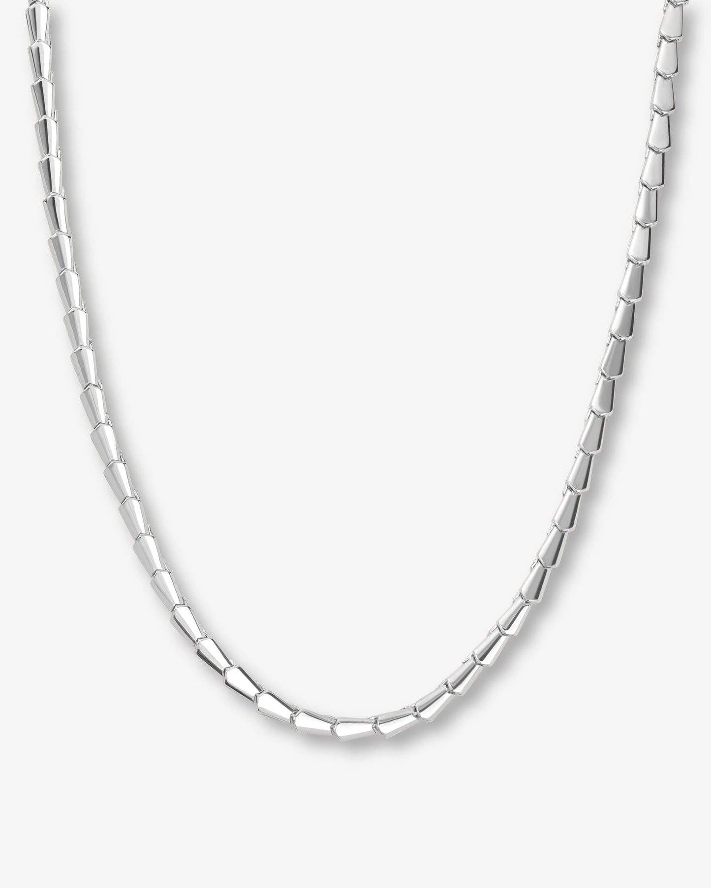 Serpent Collar Necklace - Silver