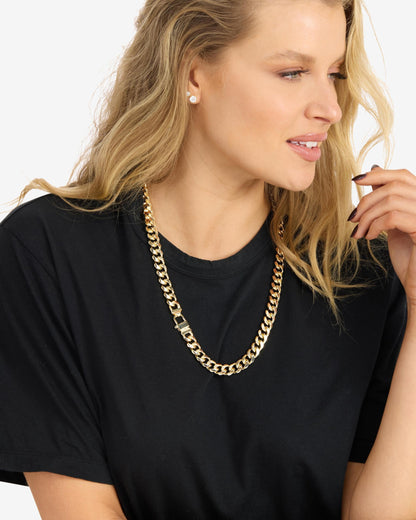 Julian Cuban Chain Necklace 10.8mm - Gold