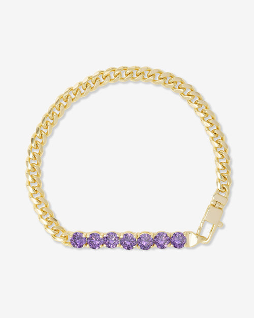 Julian Loves Amethyst Bracelet 5mm - Gold|Lavender Amethyst