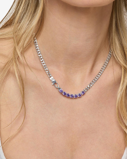 Julian Loves Amethyst Necklace 5mm - Silver|Lavender Amethyst
