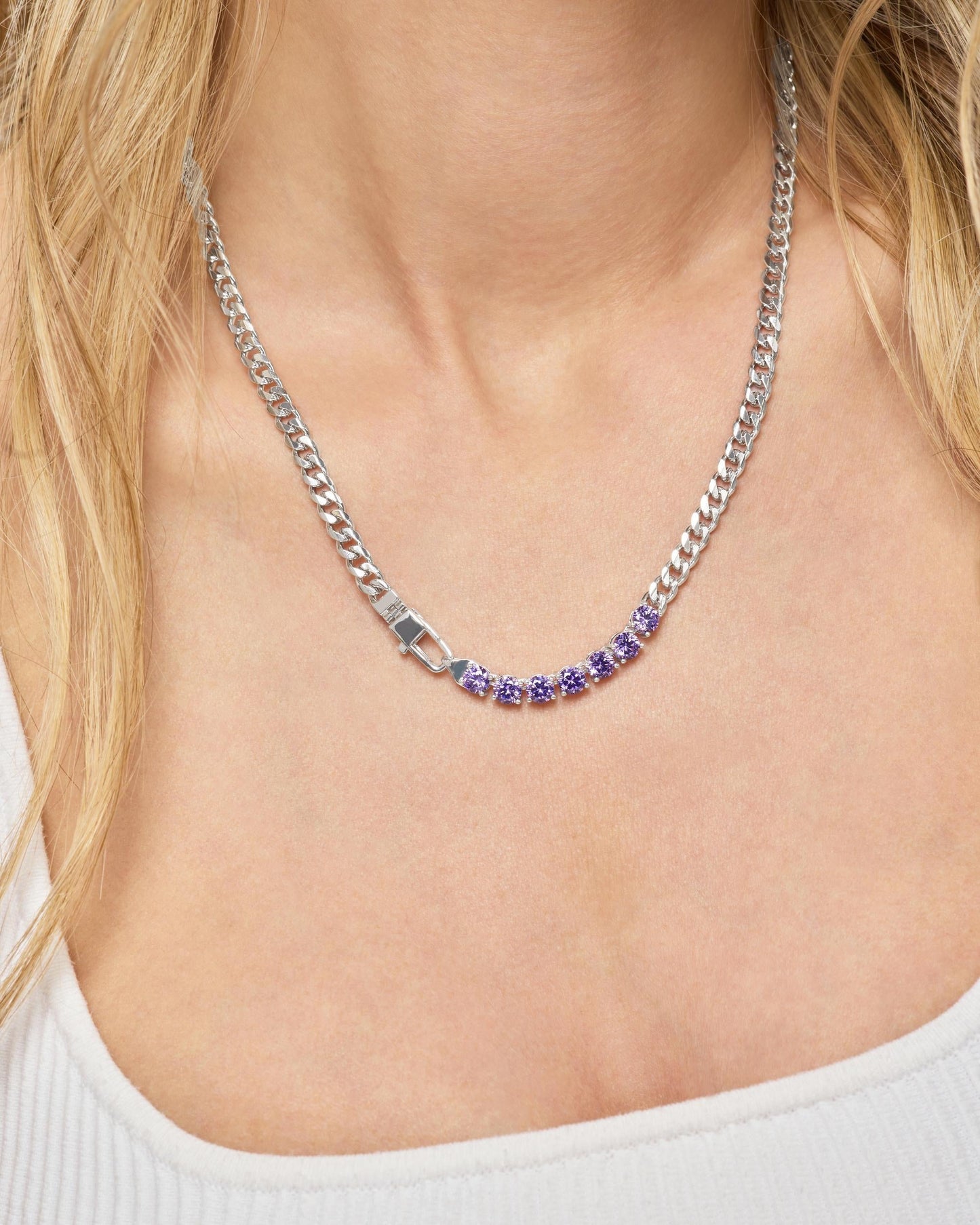 Julian Loves Amethyst Necklace 5mm - Silver|Lavender Amethyst