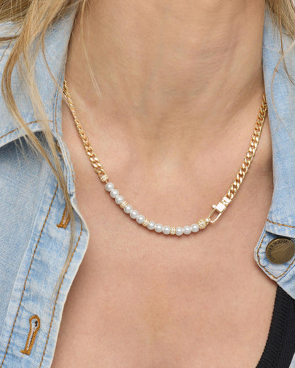 Julian Loves Pearls Necklace 5mm - Gold