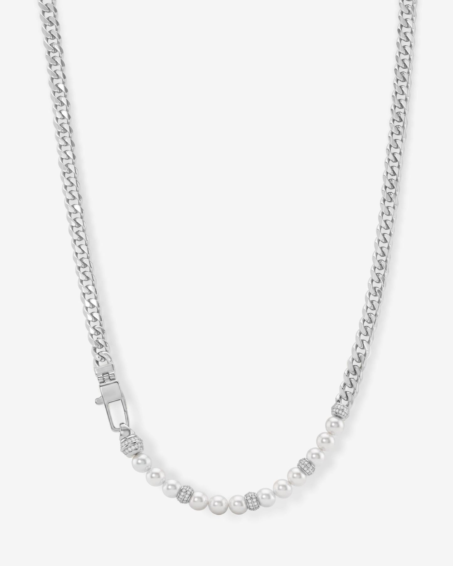 Julian Loves Pearls Necklace 5mm - Silver