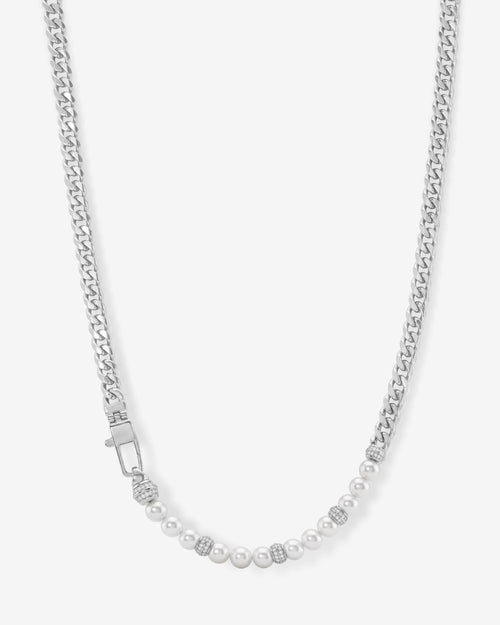 Julian Loves Pearls Necklace 5mm - Silver