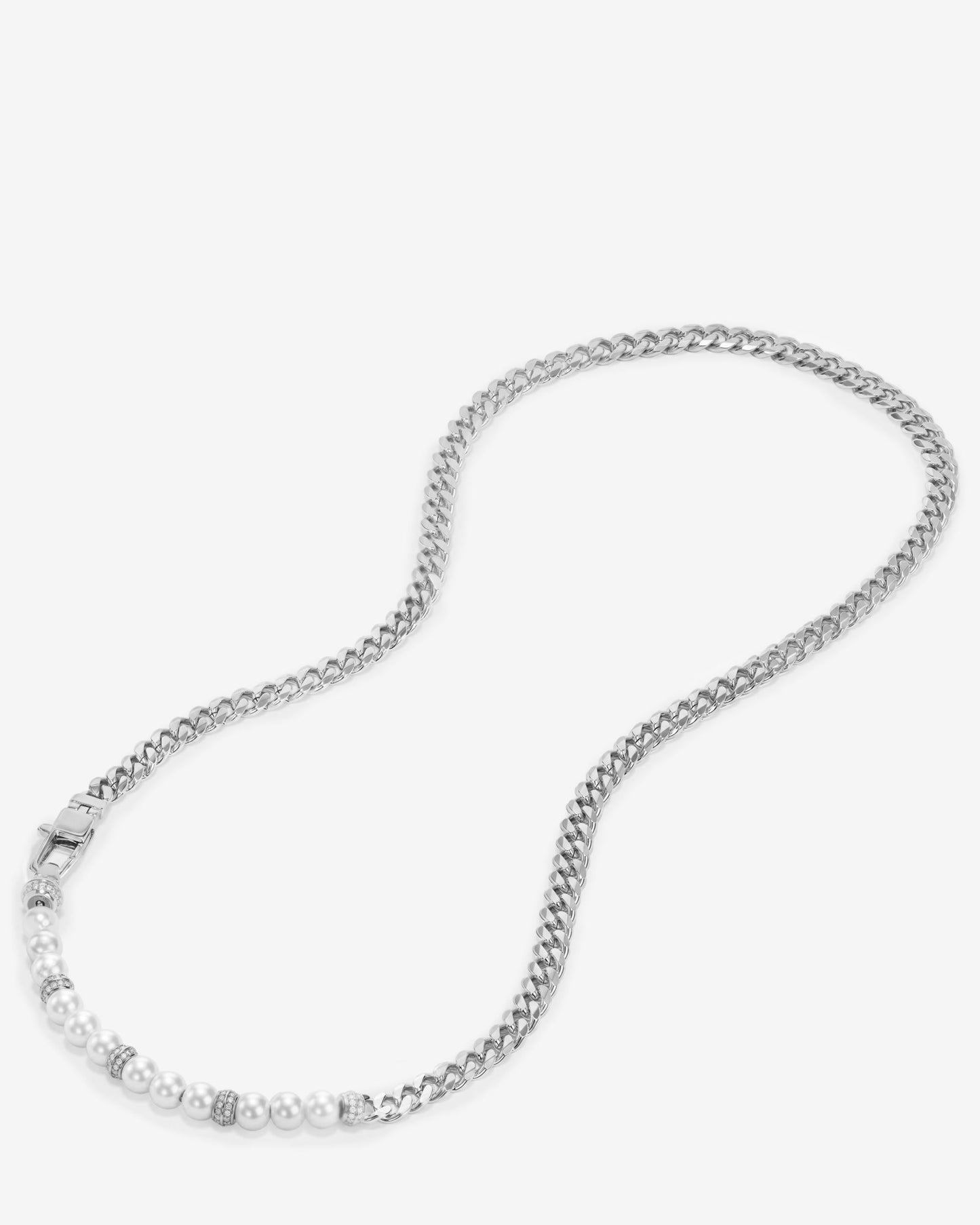 Julian Loves Pearls Necklace 5mm - Silver