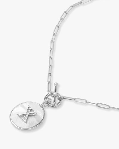Love Letters Medallion Necklace 24mm - Silver