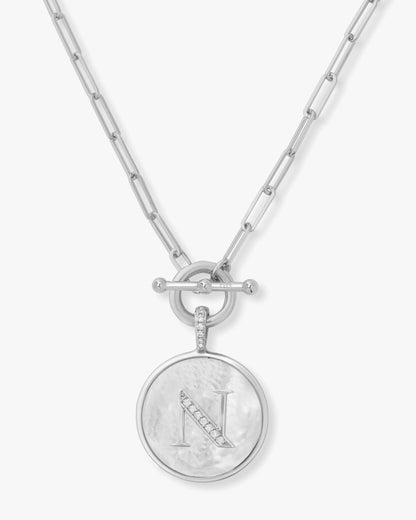 Love Letters Medallion Necklace 24mm - Silver