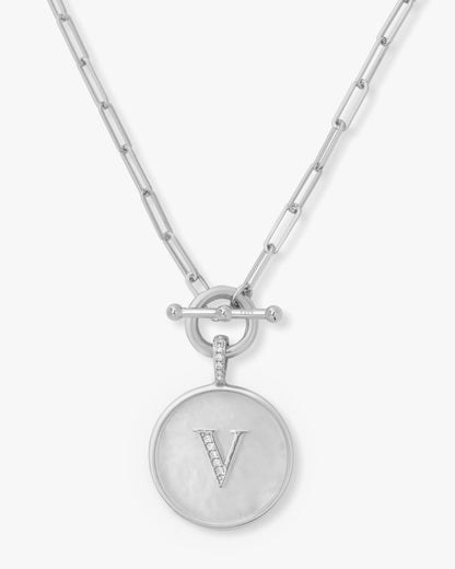 Love Letters Medallion Necklace 24mm - Silver