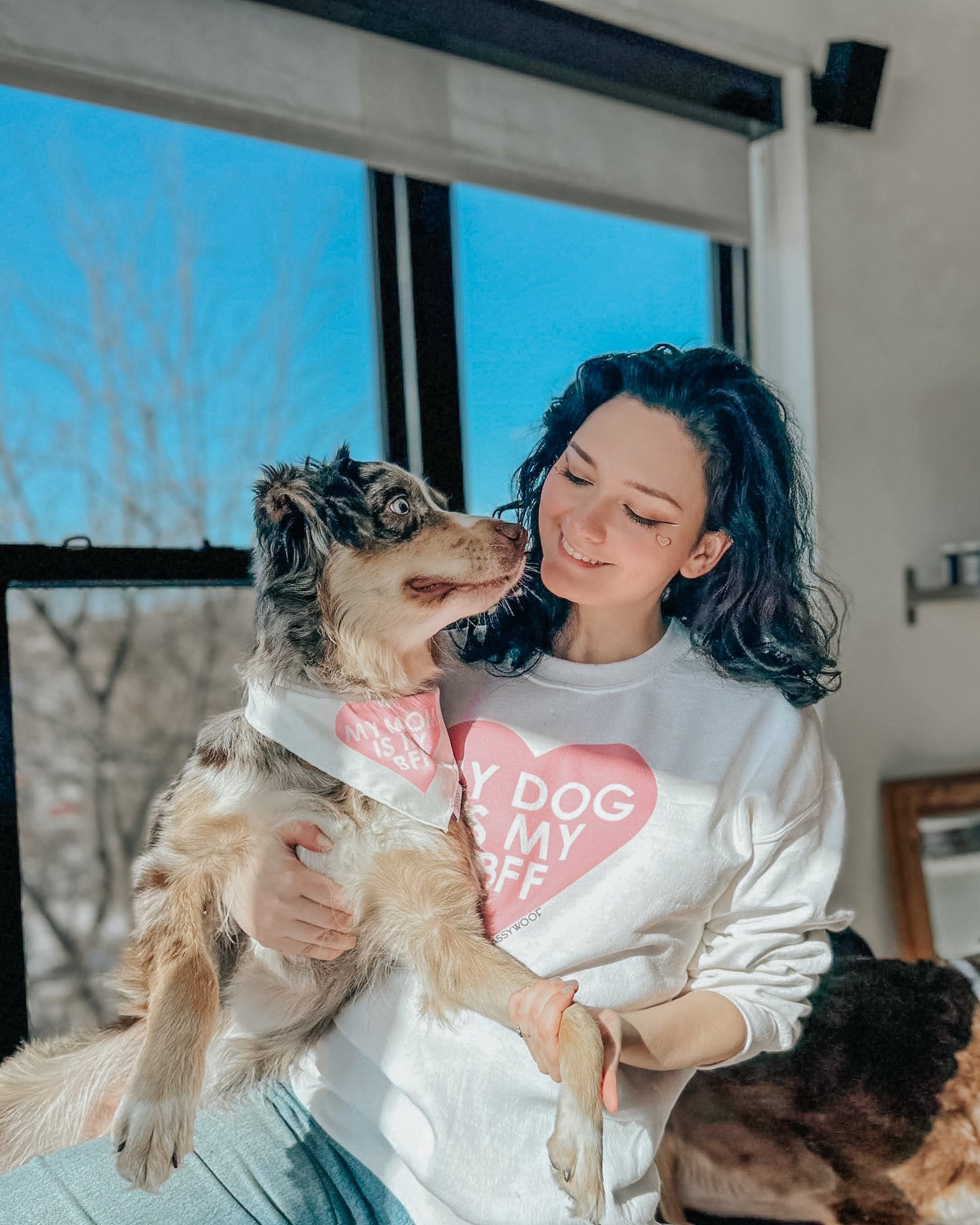 Bundle - BFF Valentine's Sweatshirt & Bandana (PINK)