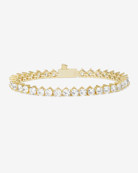 Not Your Basic Tennis Bracelet 4mm - Gold|White Diamondettes