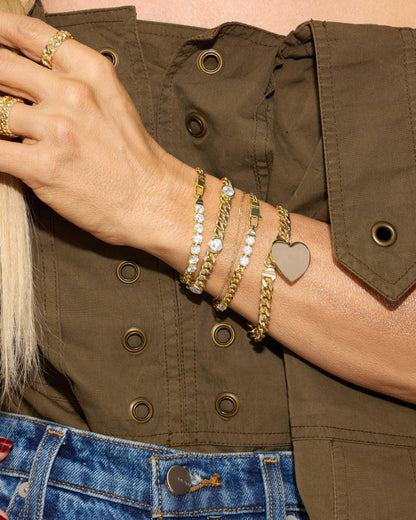 Julian's Obsessed with Diamonds Bracelet 5mm - Silver|White Diamondettes