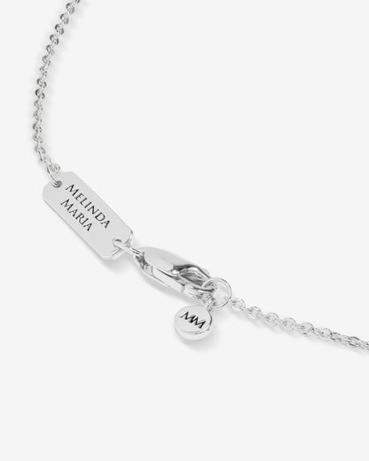 Love Letters Pendant Necklace - Silver|White Diamondettes