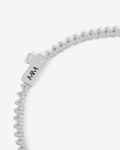 Not Your Basic Tennis Bracelet 3mm - Silver|Blue Opal