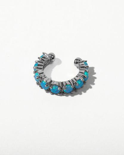 "Oh She Fancy" Ear Cuff - Silver|Blue Opal