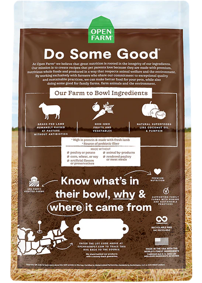 Open Farm Pasture-Raised Lamb Grain-Free Dry Dog Food