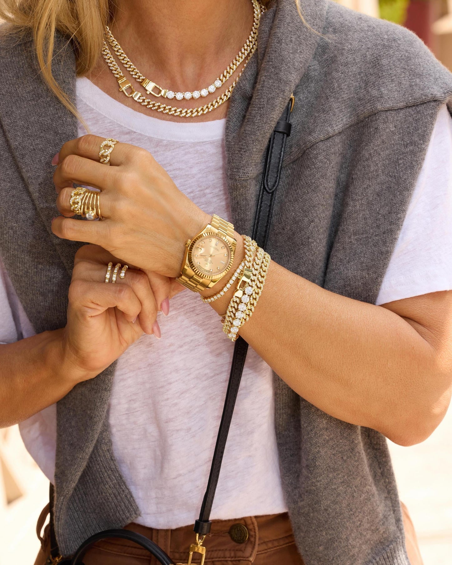 Pavé Julian Loves Diamonds Bracelet 6.8mm - Silver|White Diamondettes