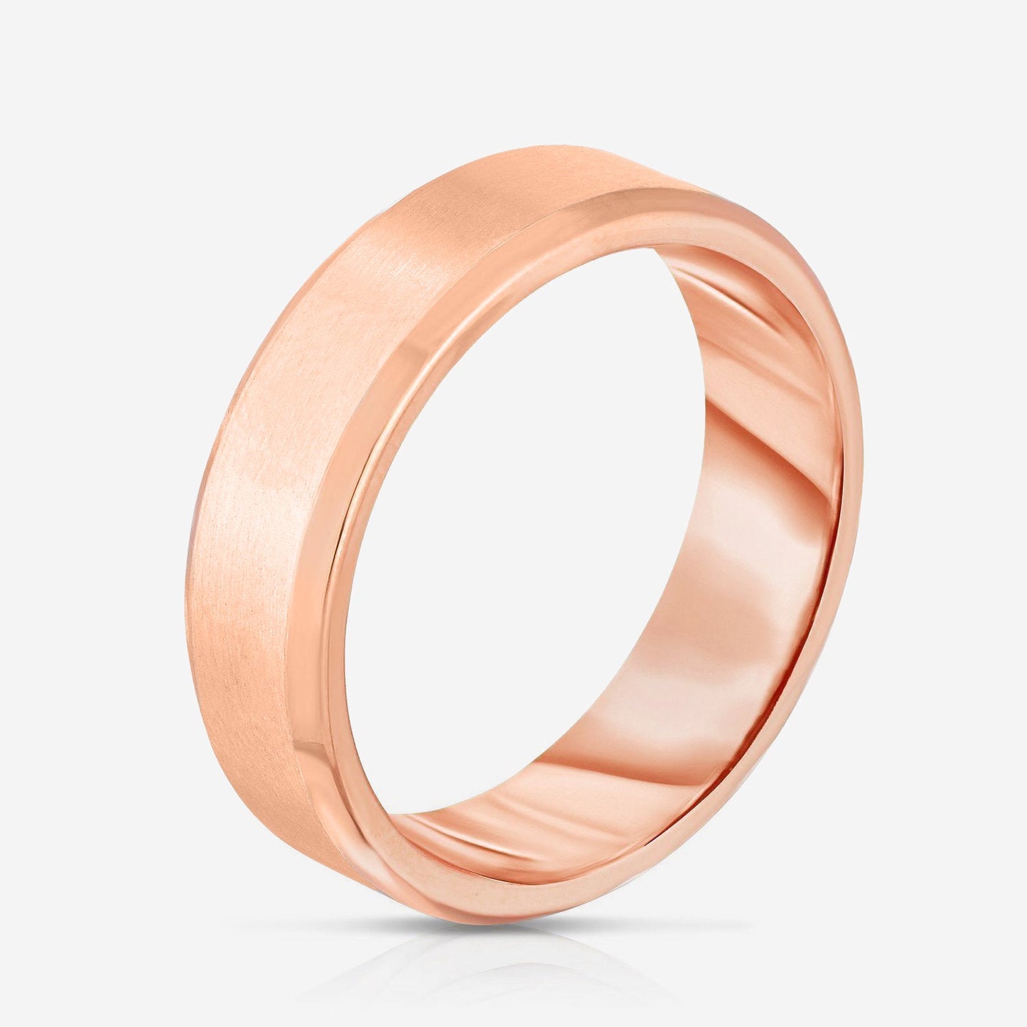 4 mm Contrast + Beveled Wedding Band