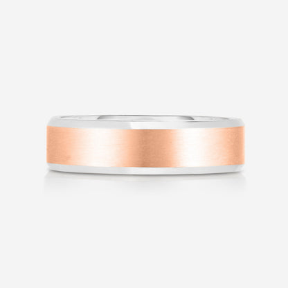 4 mm Contrast + Beveled Wedding Band