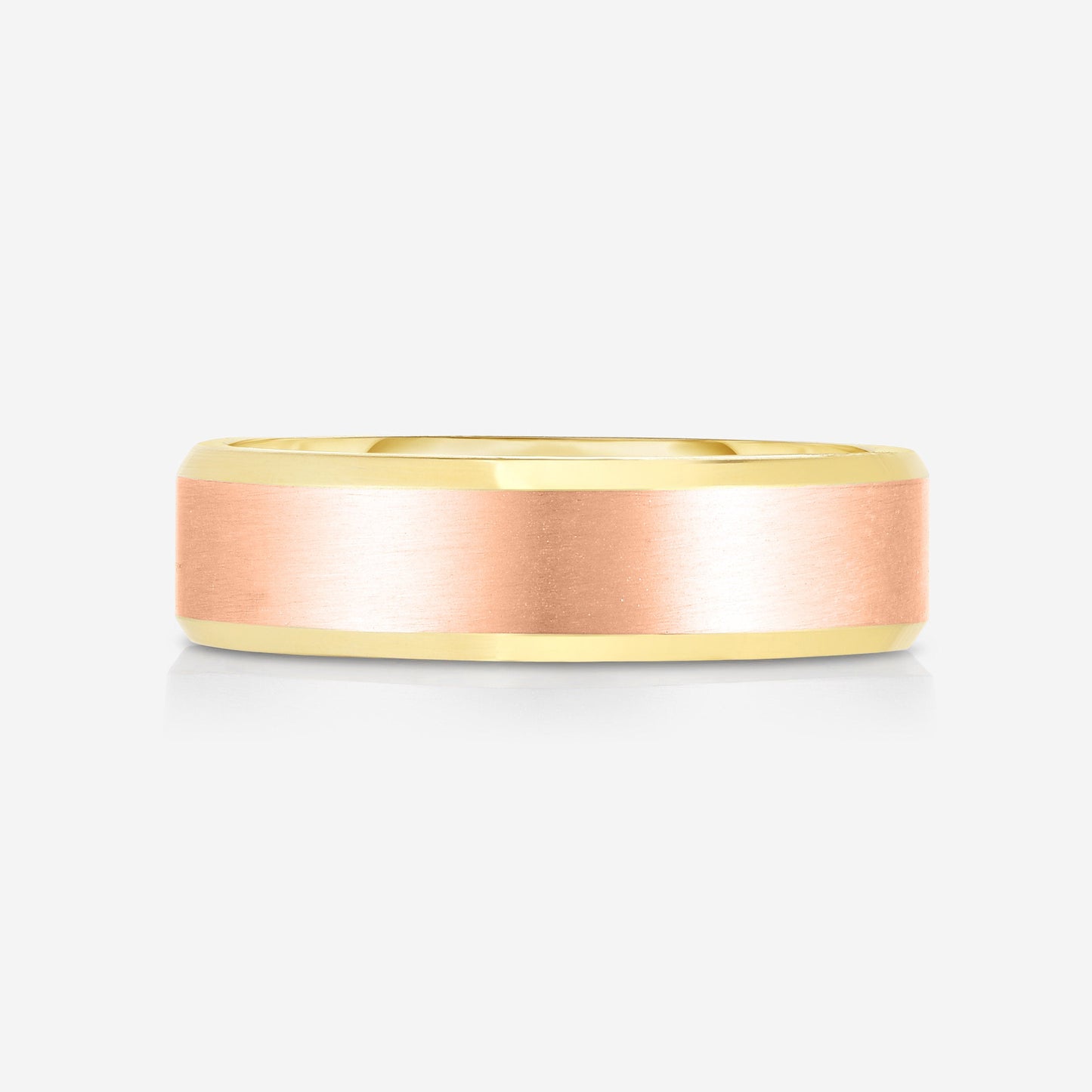 4 mm Contrast + Beveled Wedding Band