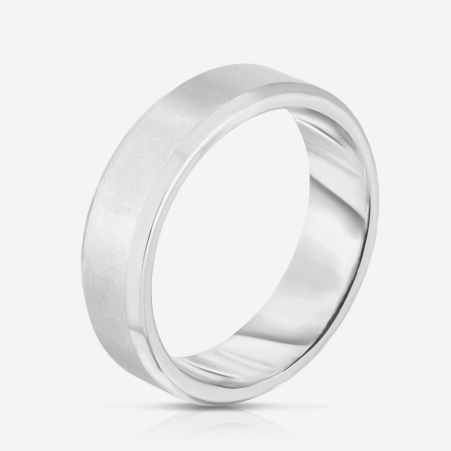 4 mm Contrast + Beveled Wedding Band