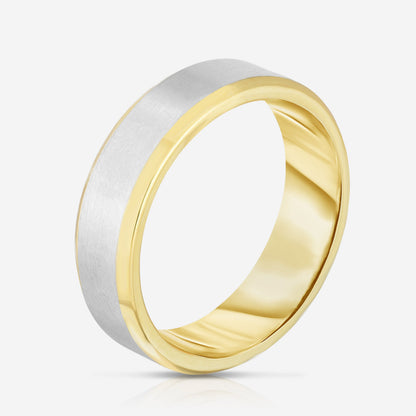 4 mm Contrast + Beveled Wedding Band
