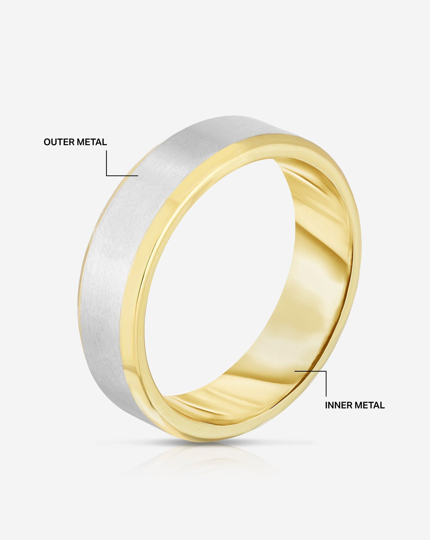 4 mm Contrast + Beveled Wedding Band