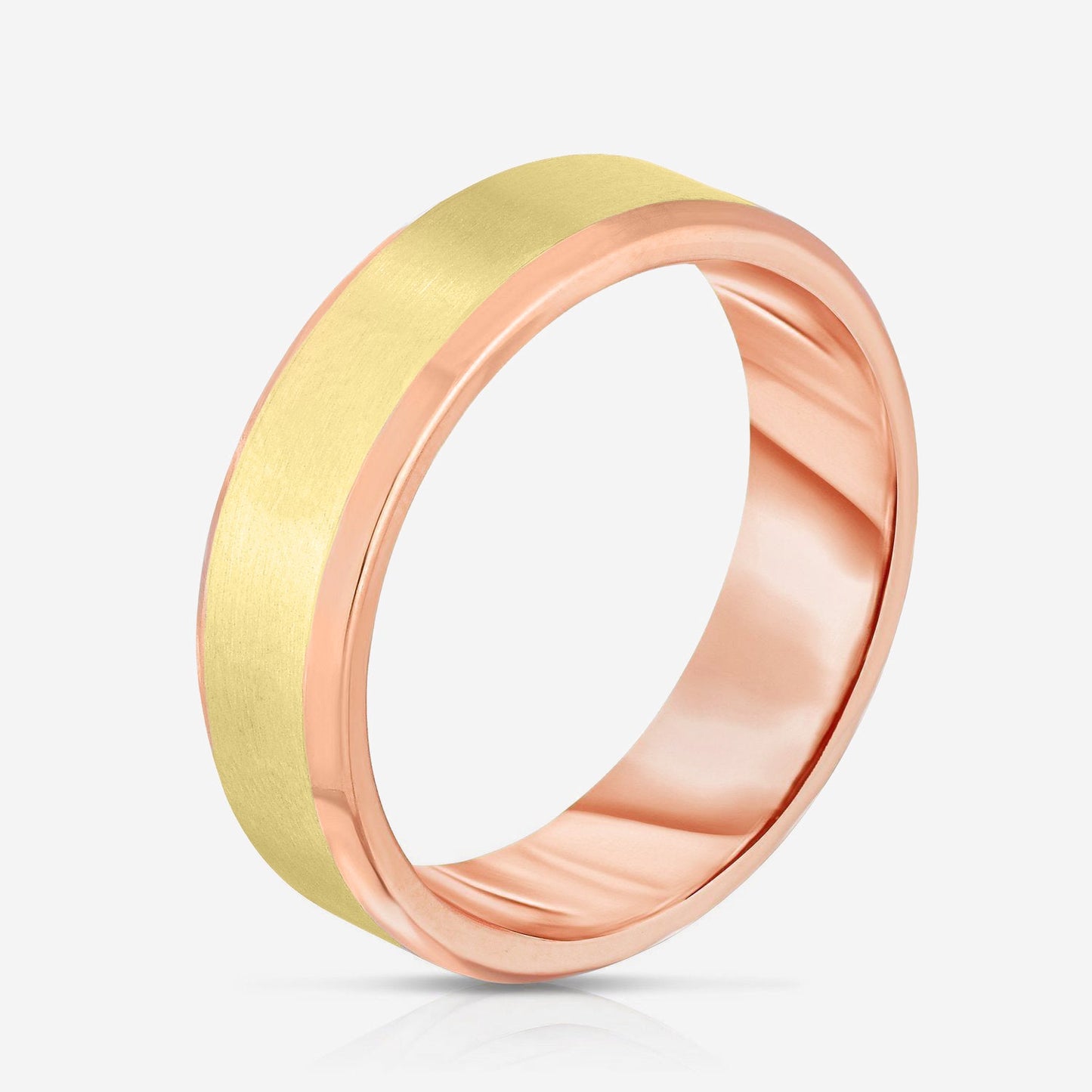 4 mm Contrast + Beveled Wedding Band
