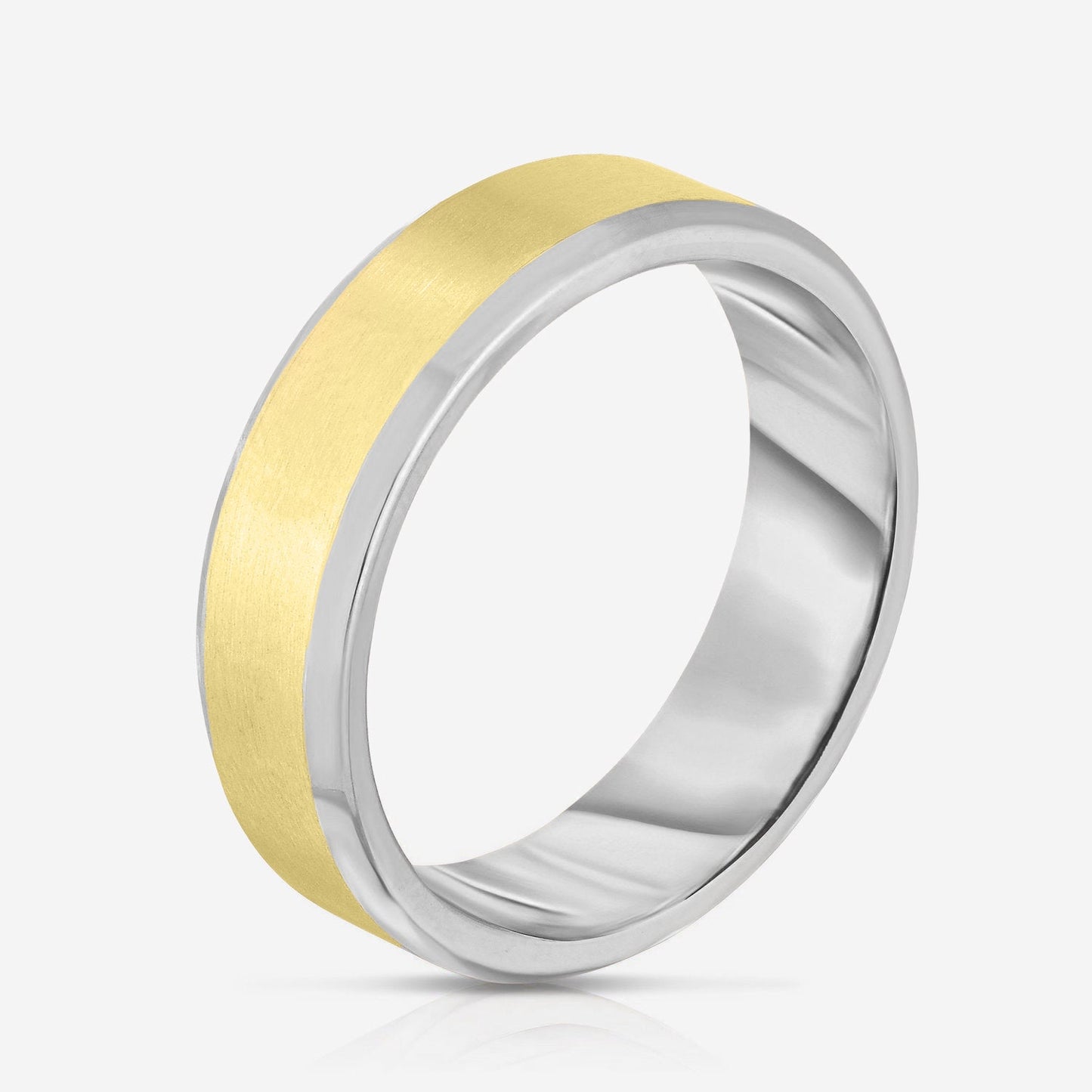 4 mm Contrast + Beveled Wedding Band