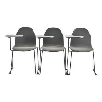 Body Side Chair w/ Writing Tablet - Sled Base - Wooden Frame