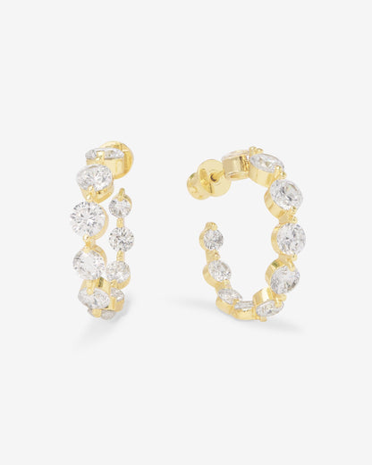 She's an Icon Hoops 1" - Gold|White Diamondettes