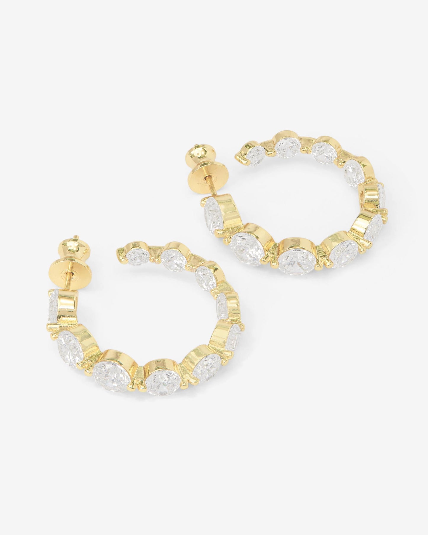 She's an Icon Hoops 1" - Gold|White Diamondettes