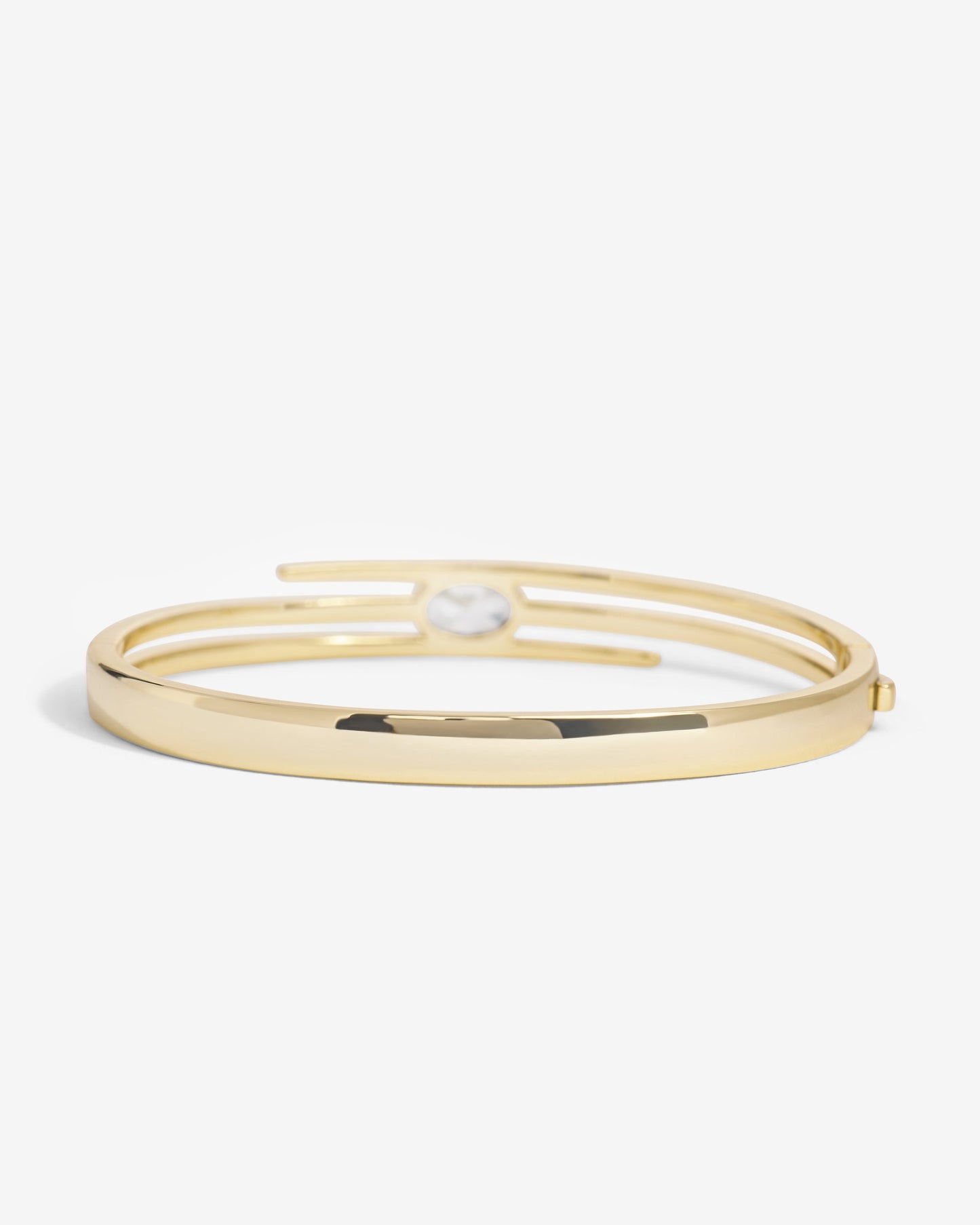 She's on Point Lasso Cuff - Gold|White Diamondettes