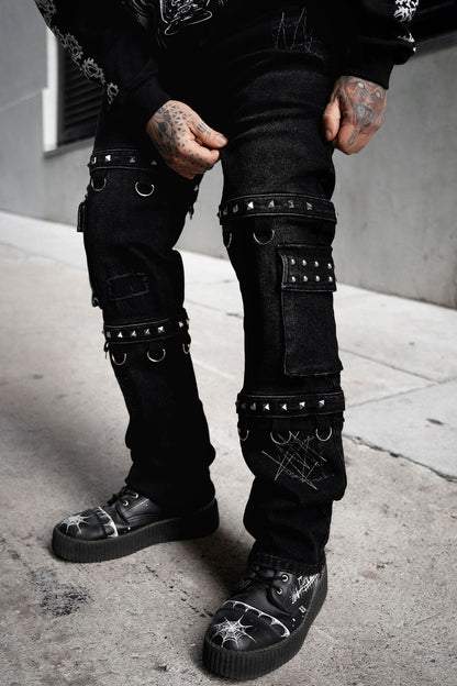 Asylum Scratches Pierced Cargo Pants [Unisex]