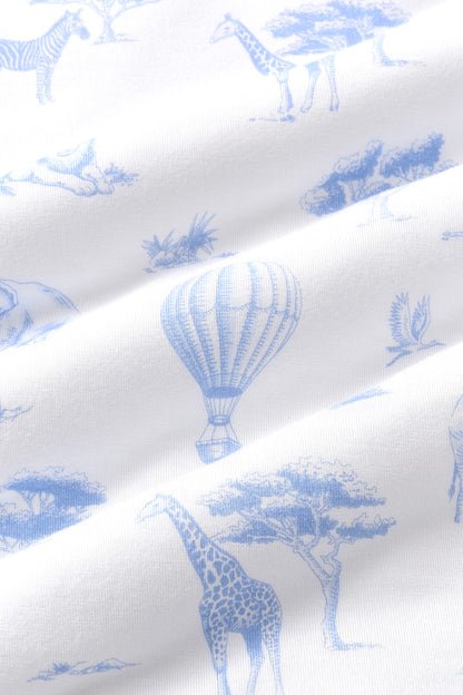 Crib Sheet in Toile Safari