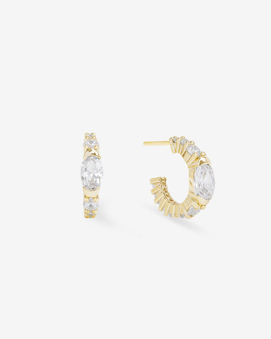 The Maven Huggies - Gold|White Diamondettes