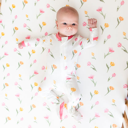 Crib Sheet in Tulip
