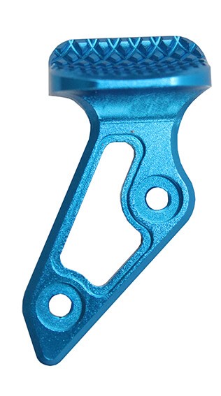 AIP aluminium skridsikker thumb rest, blå bagfra