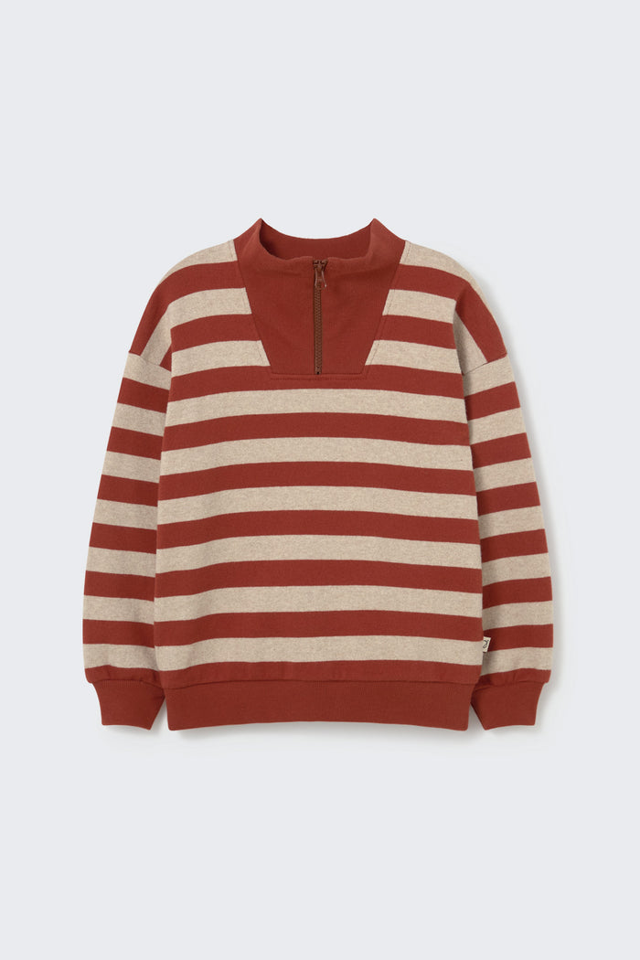 Alexis Sweater in Ginger/Stone Stripes