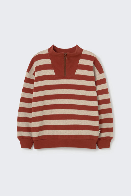 Alexis Sweater in Ginger/Stone Stripes