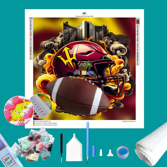 Arizona State Football Helmet Diamond Painting