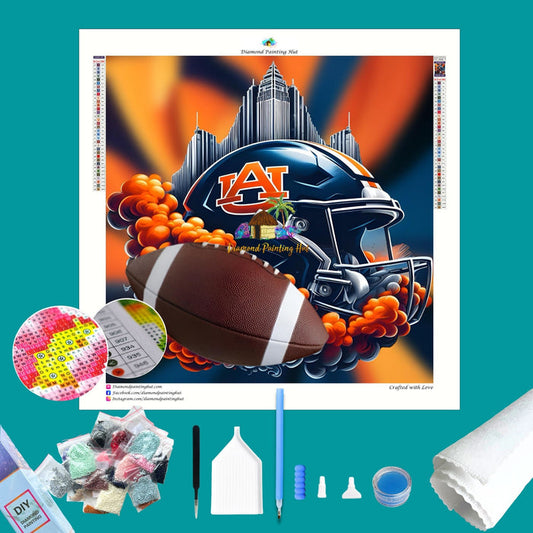 Auburn Football Helmet Diamond Painting