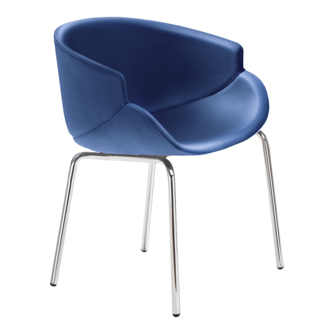 Bix Armchair - Metal Base - Upholstered