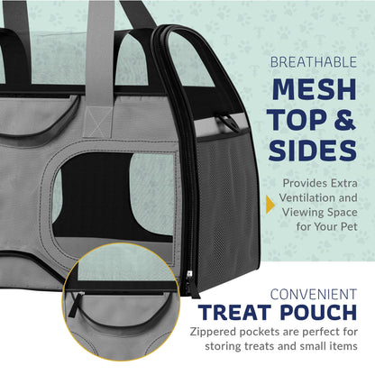 Luxury Rider Pet Carrier with Removable Wheels - 4 Colors: Black and Blue