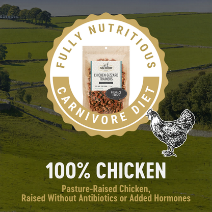 Farm Hounds - Chicken Gizzard Trainer - All-Natural Dog Treats - 4oz