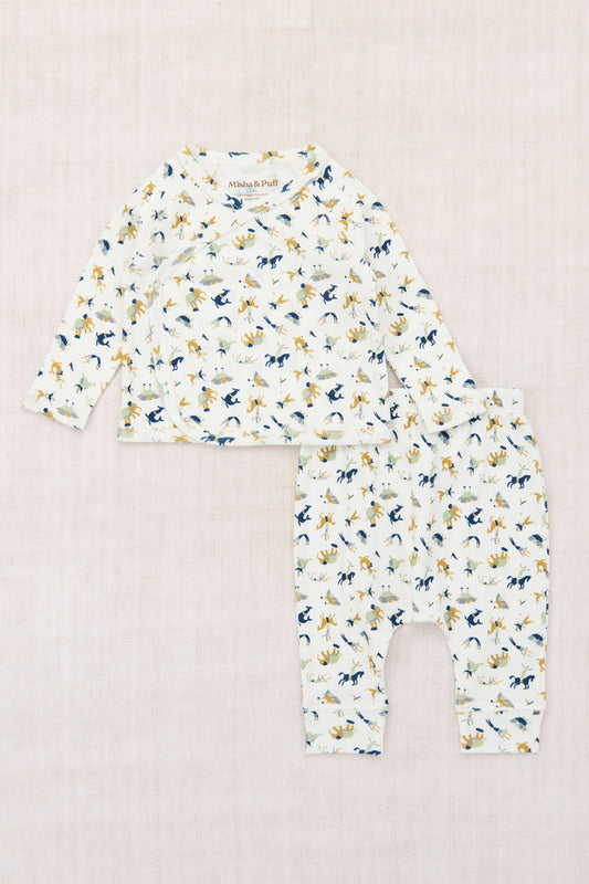 Baby Wrap Set in Marzipan Circus