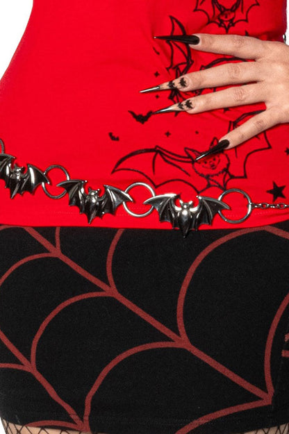 Batty Bats Black Chain Belt
